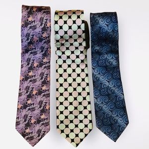 Bruno Piattelli Silk Ties Extra Long Bundle of 3 (Blue,Purple,Pink)